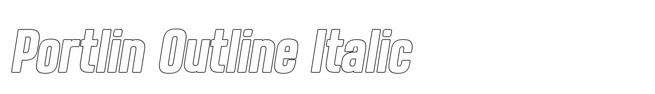 Portlin Outline Italic